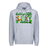 Heather Grey St. Patrick's Day Daddy's little lucky charm Premium Hoodie - Neo Western