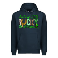 Navy St. Patrick's Day Daddy's little lucky charm Premium Hoodie - Neo Western