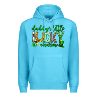 Ocean Blue St. Patrick's Day Daddy's little lucky charm Premium Hoodie - Neo Western