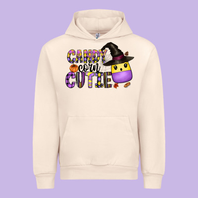 Candy Corn Cutie Urban Hoodie Designed By Cowhidedigitalart