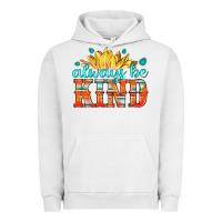 Pigment Lunar Rock always be kind Urban Hoodie - HRA Design Shop