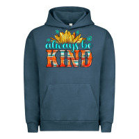Pigment Midnight Navy always be kind Urban Hoodie - HRA Design Shop
