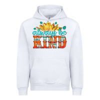 White always be kind Urban Hoodie - HRA Design Shop