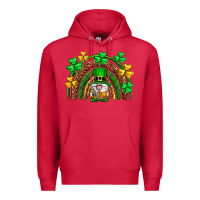 Cardinal St. Patrick's Day gnome rainbow Premium Hoodie - Neo Western