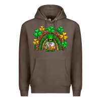 Coffee St. Patrick's Day gnome rainbow Premium Hoodie - Neo Western