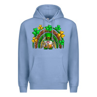 Colony Blue St. Patrick's Day gnome rainbow Premium Hoodie - Neo Western