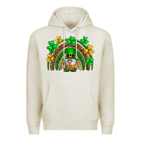 Oatmeal Heather St. Patrick's Day gnome rainbow Premium Hoodie - Neo Western