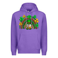 Purple St. Patrick's Day gnome rainbow Premium Hoodie - Neo Western