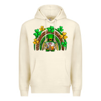 Sandshell St. Patrick's Day gnome rainbow Premium Hoodie - Neo Western