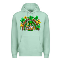 Seafoam St. Patrick's Day gnome rainbow Premium Hoodie - Neo Western