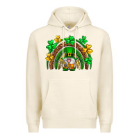Tofu St. Patrick's Day gnome rainbow Premium Hoodie - Neo Western