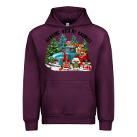 Mauve Wine hanging with my gnomies Urban Hoodie - FaDigitalArtStudio