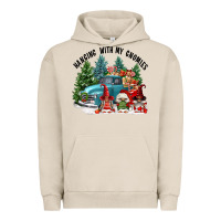 Pigment French Oak hanging with my gnomies Urban Hoodie - FaDigitalArtStudio