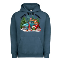 Pigment Midnight Navy hanging with my gnomies Urban Hoodie - FaDigitalArtStudio