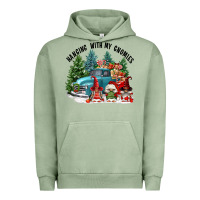 Pigment Oil Green hanging with my gnomies Urban Hoodie - FaDigitalArtStudio