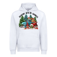 White hanging with my gnomies Urban Hoodie - FaDigitalArtStudio