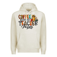 Oatmeal Heather coffee gives me teacher Premium Hoodie - CowhideDigitalArt