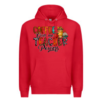 Red coffee gives me teacher Premium Hoodie - CowhideDigitalArt