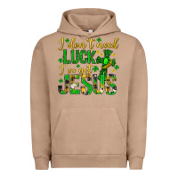 Pigment Burro i dont need luck ive got jesus st. patricks day Urban Hoodie - Neo Western