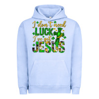 Pigment Grape Ice i dont need luck ive got jesus st. patricks day Urban Hoodie - Neo Western