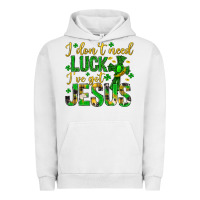 Pigment Lunar Rock i dont need luck ive got jesus st. patricks day Urban Hoodie - Neo Western