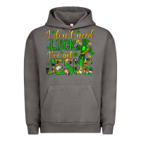 Pigment Tornado i dont need luck ive got jesus st. patricks day Urban Hoodie - Neo Western
