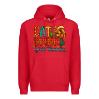 Red eat drink give thanks Premium Hoodie - CowhideDigitalArt