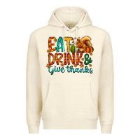 Sandshell eat drink give thanks Premium Hoodie - CowhideDigitalArt