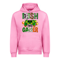 Fuchsia Pink irish i was gamer st. patricks day Urban Hoodie - Neo Western