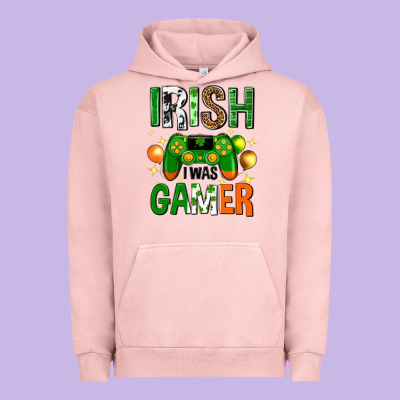 Irish I Was Gamer St. Patricks Day Urban Hoodie Designed By Neo Western