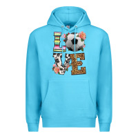 Ocean Blue western love soccer Premium Hoodie - HRA Design Shop