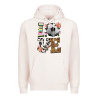Pale Pink western love soccer Premium Hoodie - HRA Design Shop