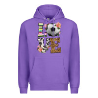 Purple western love soccer Premium Hoodie - HRA Design Shop
