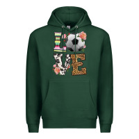 Sports Green western love soccer Premium Hoodie - HRA Design Shop