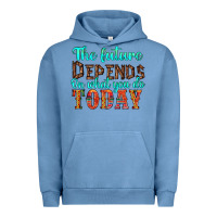 Pigment Pebble Blue the future on what you do today Urban Hoodie - HRA Design Shop