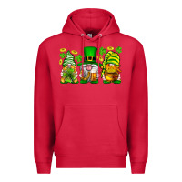 Cardinal St. Patrick's Day gnomies Premium Hoodie - Neo Western