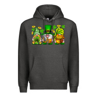 Charcoal Heather St. Patrick's Day gnomies Premium Hoodie - Neo Western