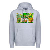 Heather Grey St. Patrick's Day gnomies Premium Hoodie - Neo Western