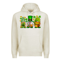 Oatmeal Heather St. Patrick's Day gnomies Premium Hoodie - Neo Western