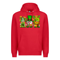Red St. Patrick's Day gnomies Premium Hoodie - Neo Western