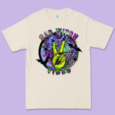 Bad Witch Vibes Premium Tee Designed By Sublimationcraftshop