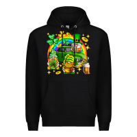 Black St. Patrick's Day gnomies truck Premium Hoodie - Neo Western