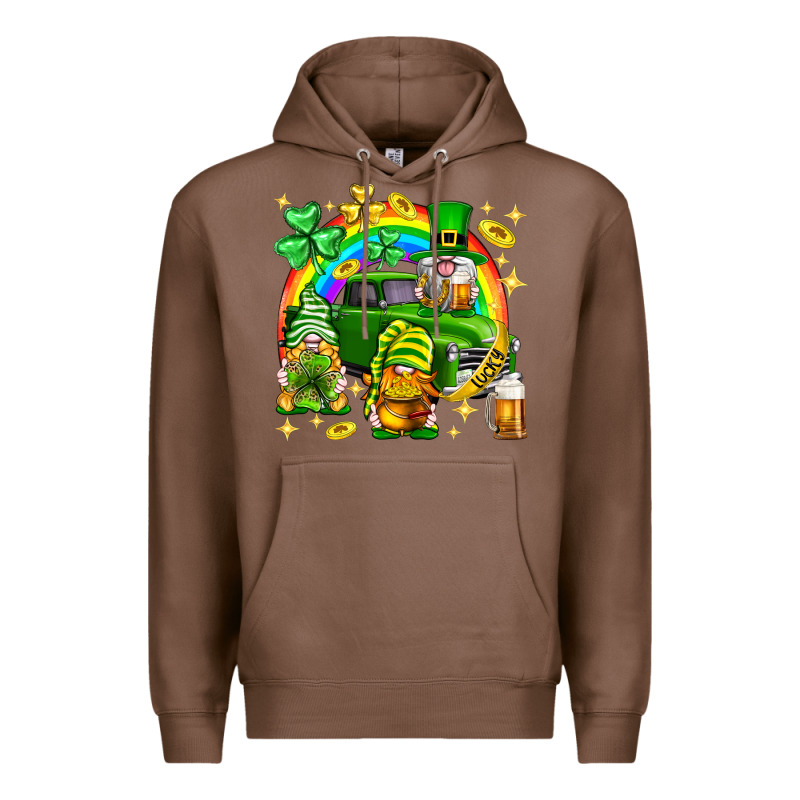 St. Patrick's Day Gnomies Truck Premium Hoodie by Neo Western | Teevron