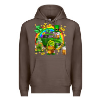 Coffee St. Patrick's Day gnomies truck Premium Hoodie - Neo Western