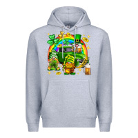 Heather Grey St. Patrick's Day gnomies truck Premium Hoodie - Neo Western