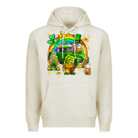 Oatmeal Heather St. Patrick's Day gnomies truck Premium Hoodie - Neo Western