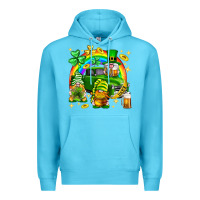 Ocean Blue St. Patrick's Day gnomies truck Premium Hoodie - Neo Western