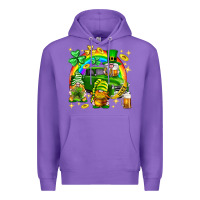 Purple St. Patrick's Day gnomies truck Premium Hoodie - Neo Western