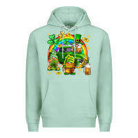 Seafoam St. Patrick's Day gnomies truck Premium Hoodie - Neo Western