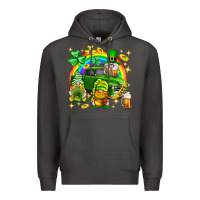 Smoke St. Patrick's Day gnomies truck Premium Hoodie - Neo Western